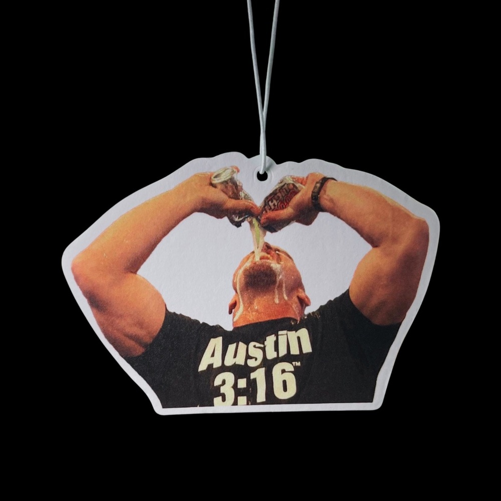 Stone Cold Steve Austin Custom Air Freshener | Fresh Aura Merch | New Car Scent